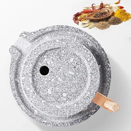YKMYXZ, Heavy Duty Wheat Grinder Natural Stone, Flour/Soybeans/Spices Hand Stone Dry Wet Mill(35 x 45 cm (13 3/4 x 17 3/4))