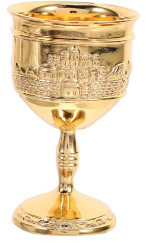 Holibanna Copa De Vino De Metal Copas Doradas Copa De Color Burdeos Cálices Con Forma De Tallo Cáliz Dorado Copas De Vino Decoración Cáliz Para Beber Grabado Aleación De Zinc Azul