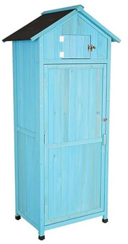 Potting Bench, Garden Storage Shed, Outdoor Storage Cabinet Tool Shed With 3 Removable Shelves, Wood Garden Tool Shed For Outside, Backyard And Patio (One Color Sky Blue)