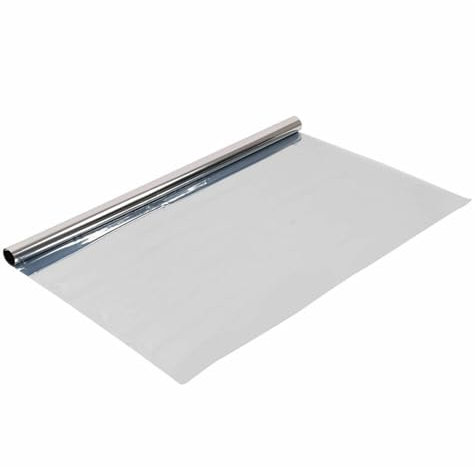 Autofolie,Carbon Folie 1 Stück 20 x10 Rolle Fensterglas Spiegel Silber Chrom Tönungsfolie selbstklebend 50 x 300 cm Autozubehör