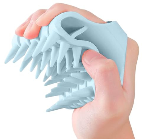 Cepillo de silicona para el cuero cabelludo Cepillo Manual Portátil con | Exfoliante Capilar Ergonómico Manual Exfoliante Portátil Para Cuidado Del Cuero Cabelludo Seco Húmedo T