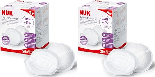 NUK High Performance Disposable Breast Pads, Nursing Pads for Breastfeeding, 30 Count (Packung mit 2)