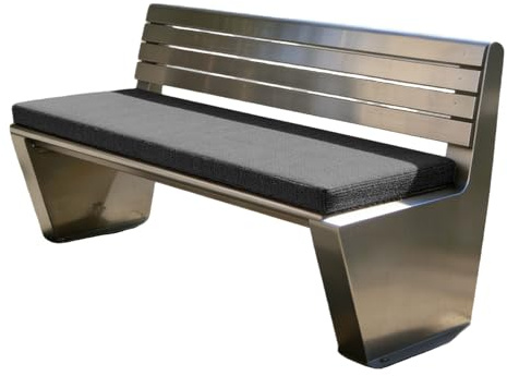 GUOLIXIA Cojín para Banco 50 x 114 cm Suave, Lavable Cojín para Banco de Jardín Uso Interior y Exterior para Terraza Balcón Palet Comedor Columpios, Gris Oscuro