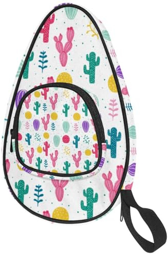 lcndlsoe Housse de protection pour raquette de tennis de table Motif cactus coloré