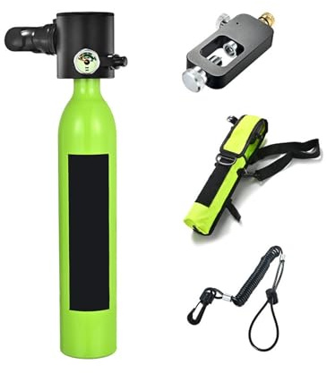 Mini Bouteille de plongée de 0,5 L, réservoir de plongée Portable, Alliage d'aluminium, Cylindre de Respiration sous-Marine, Temps de plongée de 5 à 10 Minutes, manomètre Lumineux