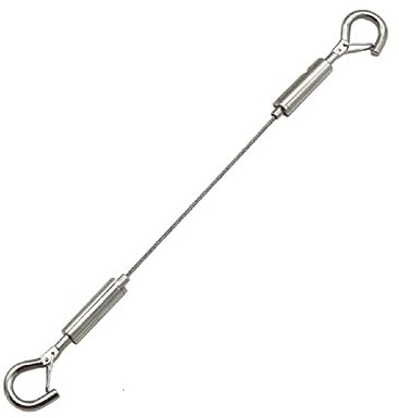 Turnbuckle Wire Tensioner, 304 Stainless Steel Turnbuckle Wire Tensioner, Large Medium Small Kits, 0.5-3M Lengths(Small Kit,3M)