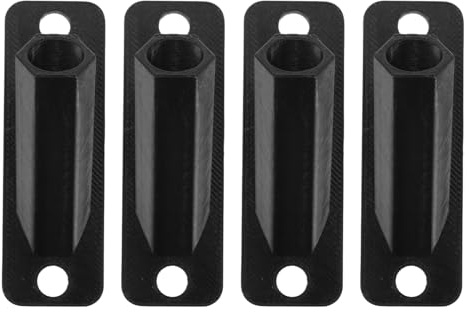 KICHOUSE Lot de 4 Mini Supports de Drapeau muraux avec vis - Support de Drapeau Miniature en Plastique - Base de compacte pour avec Trou de 1 cm de diamètre, idéale pour la décoration de Jardin