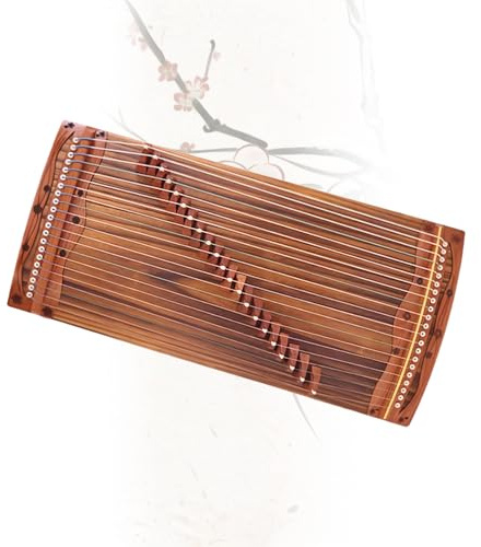 Portable Zither, Mini Chinese Zither, Beginners and Intermediate Players yellow 68cm