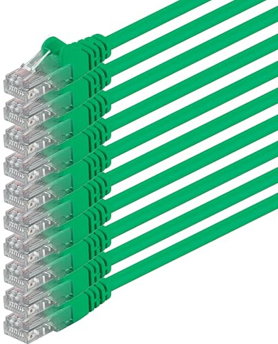 10x 1m Câble Réseau Cat6 Cat 6 - RJ45 Ethernet LAN DSL Routeur Modem - Vert