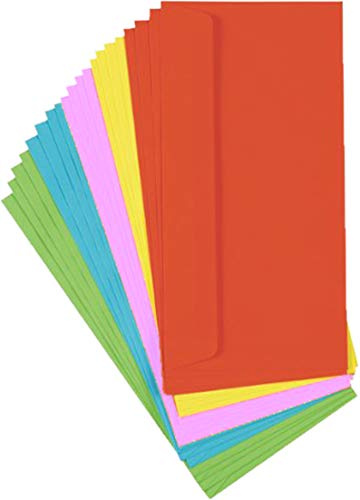 100 (5x 20Stk) farbige Briefumschläge Din lang Kuvert