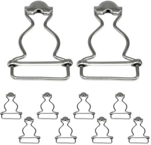 Trimming Shop Latzhose, Schnallen aus Metall, 45 mm x 30 mm, silberfarben, für Hosenträger, Handtaschen, Jacken, Overalls, Gürtel, Kinderoveralls, Heimwerkerkleidung, 10 Stück