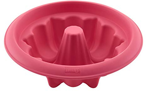 Lurch 83043 FlexiForm Gugelhupf/Kuchenform aus 1 BPA-freiem Platin Silikon für besondere Backkreationen, Innenmaß 18cm, Cotton Candy, 18 x 18 x 6 cm