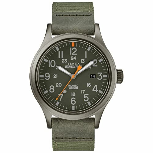 Timex Orologio Analogico Quarzo da Uomo con Cinturino in Tessuto TW4B14000, Verde (Dark/Silver/Green)
