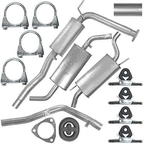 Adamot Auspuffanlage Schalldämpferset Auspuff für VW Transporter T4 IV SWB 2.0i 2.5i
