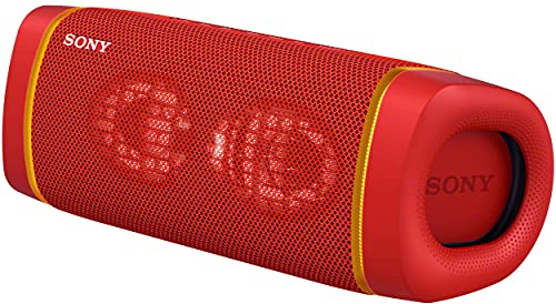 Sony SRS-XB33 - Speaker bluetooth waterproof, cassa portatile con autonomia fino a 24 ore e effetti luminosi (Rosso)