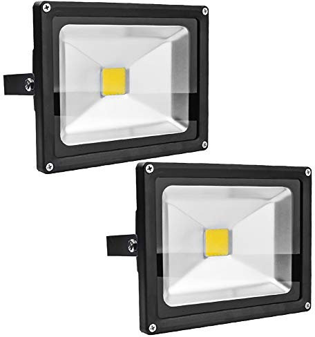 Leetop 2x20W LED Focos Blanco Cálido Reflector Versátil Proyector Lámpara Exterior Resistente al Agua IP65
