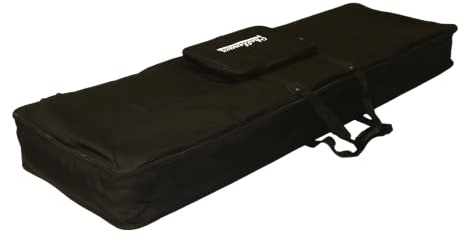 Challenger 88 Key Keyboard Bag, 146 x 45 x 16cm, Padded Piano Cover | Padded nylon keyboard cover with accessory pocket, rugged black construction, ideal for gigging musicians.