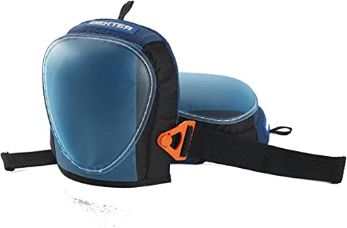 DEXTER - Genouillères réglables textile et PVC - bleu et noir