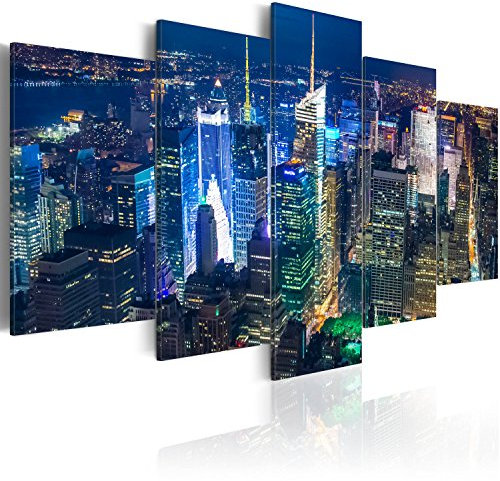 B&D XXL - Akustikbild 225x112 cm Bilder mit Akustikschaumstoff Hochleistungsschallabsorber Schallschutz Leinwandbild XXL 5 tlg Wandbild 030211-33