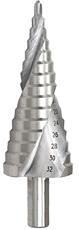 4-12 4-20 4-32 6-60mm Pagodenbohrer Schraubenbohrer Kernbohrwerkzeug Schnellarbeitsstahl HSS Spiralgenuteter Metall Stahl Stufenbohrer,4-32