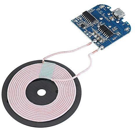 GOMMER Módulo de Cargador de Receptor de Carga inalámbrico de 5pcs Qi USB Tablero de Cargador de teléfono DC 5V 2A 10W for Electronica Bricolaje Utilizado como Piezas de Repuesto
