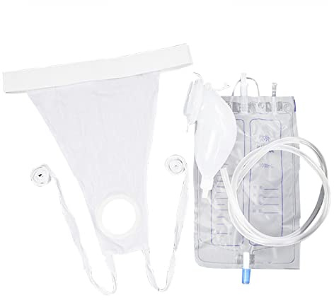Silicone Urine Bag for Men Women Elderly Reusable Urinal Collector Spill Proof Urine Container Storage Bag Set Pee Holder for Incontinence Urinary Catheter Collector for Paralyzed,Disabled