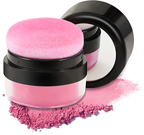 Boobeen Blush poudre libre, Blusher naturel pour les joues, Blush hautement pigmenté, maquillage facile à estomper, à porter tout au long de la journée.