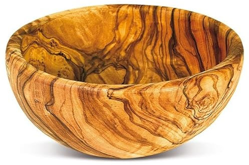Zerazi | Cuenco de madera de olivo | Diámetro de aproximadamente 12 cm | Ecológico | Totalmente Hecho a mano | Sostenible | Higiénico