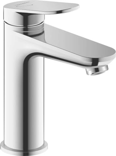 Duravit Wave Waschtischarmatur, Größe M (Auslauf Höhe 111 mm), energiesparende Waschbecken Armatur (FreshStart), Wasserhahn Bad, Chrom