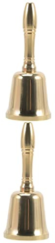 Gadpiparty 2piezas Campana De Mano De Latón para Restaurante y Eventos Timbre De Servicio Decorativo Campanilla Multifuncional Sonido y Fuerte para Bodas y Reuniones