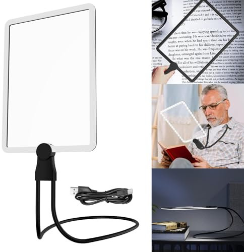 Lupe mit Licht Wiederaufladbare, Leselupe Diamond Painting Zubehör, zum Diamantmalen, Lesen, Nähen (3-in-1 LED Lupe)