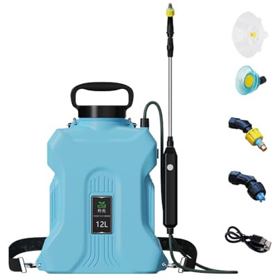 Strumento agricolo HUIOP Irrigatore a spalla ricaricabile da 12 litri Spruzzatore elettrico portatile Attrezzi per l'agricoltura Annaffiatoio Atomizzazione Bottiglia di irrigazione Spruzzatore d'acqua