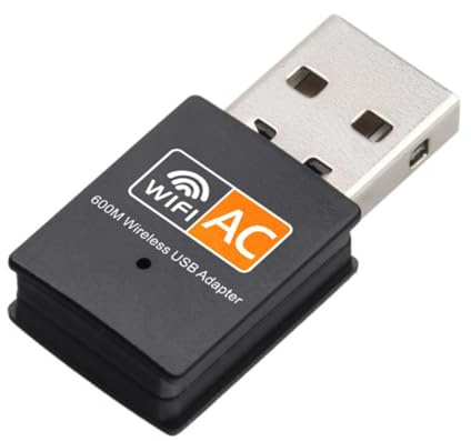 Foyucool Tarjeta de red inalámbrica de doble banda de 600 m, USB externo 2.4G/5G para computadora, receptor WiFi de red inalámbrica, sin controlador