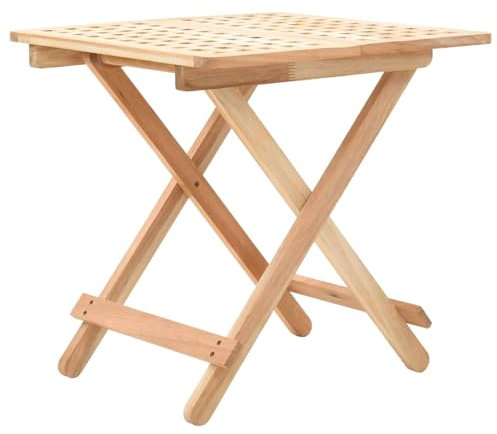 Gecheer Mesa Auxiliar Plegable de Madera Maciza de Nogal 50x50x49 cm,Mesa Consola Recibidor Mesa Aparador Mueble para Sala de Estar,Type 1