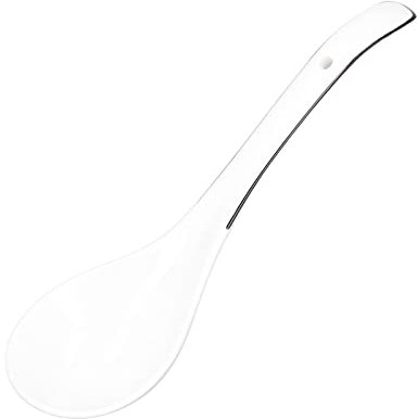 Cucharón de Porcelana Grande, Mango Largo, Cuchara de Cerámica Grande, Cucharón de Sopa, Bola de Masa, Fideos, Cuchara para Servir de Porcelana Wonton, Cucharón de Cocina para