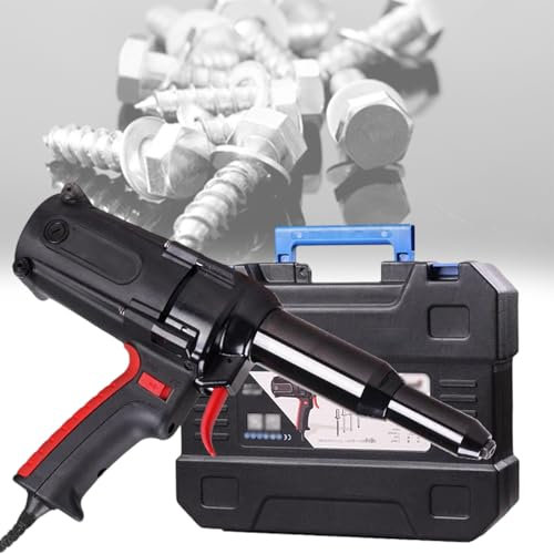 Mcamgiczin Remachadora eléctrica, Herramienta Remachadora de Remaches de 600 W, Herramienta eléctrica, Remachadora Manual Profesional, 6,4-4,0 mm para automóviles