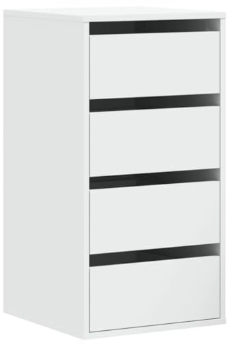 vidaXL Commode d'angle Blanc 40x41x76 cm Bois d'ingénierie