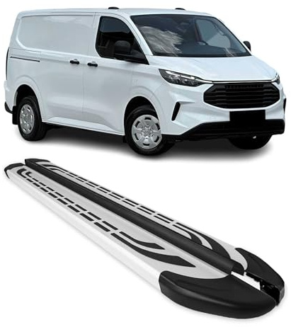 OMAC Trittbretter für Ford Tourneo Custom 2023-2026 L1 2 TLG Silber | Seitenschweller, fahrzeugspezifische Passform