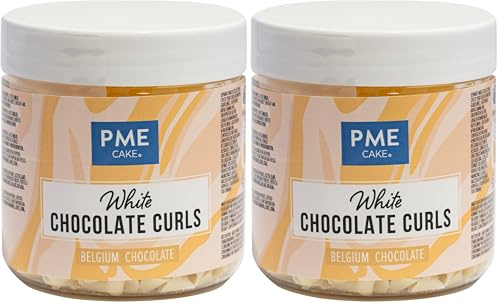 PME Virutas Rizos de Chocolate Blanco Belga 85 g (Paquete de 2)