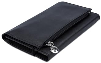 Zipco Clutch Soft Protective Elastic Zip Pocket Lined Block Notebook 9.6x16.6cm Black