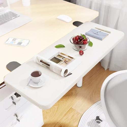 IMUNKT Ergonomische Schreibtisch-Verlängerung, Klappbar Tastaturablage, Tischverlängerung, 50/60/70cm, Stanzfreie Klemme,für Bürotisch, Computertisch(White,60x25cm)