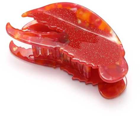 Lobster Claw Clip,Funny Red Lobster Pincers Hair Clip,Acetate Hair Clips,Small Claw Clips for Women Ocean Animal Cute Hair Clip Big Claw Clip