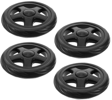 VILLFUL Ruedas De Plástico De Repuesto Para Carro De Compras De 4 Piezas, Reemplazo Para Carro De Compras Plegable, Carro De Equipaje Para Silla De Ruedas, Carro De Lavandería, Carro Para