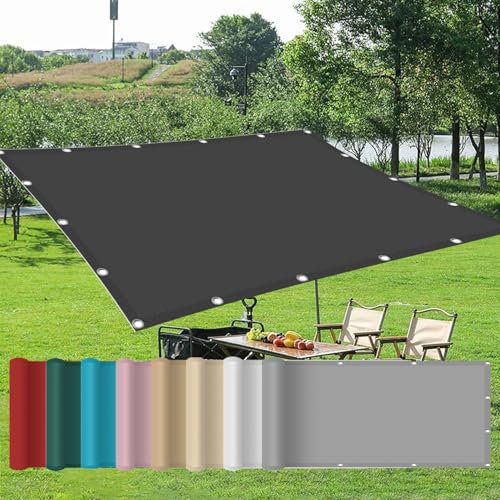 Tenda da Sole Esterno 1.8 x 2.9 m Pes Protezione UV Al 98% Lavabile, Antistrappo, Confezionato su Misura,Con Corde, Tenda da Sole Balcone Parasole,Per Pergola,Cortile, Grigio Scuro