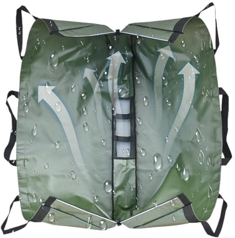 Jubilofex Angeltasche für Fische, Angeltasche mit großer Kapazität, wasserdichter Barbehälter, Angelzubehör zum Angeln von Turnieren, Armeegrün, Se référer au descriptif, Siehe Beschreibung