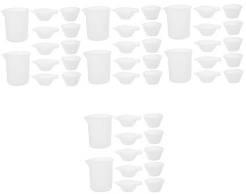 SHINEOFI 4 Set Misurino in silicone ciotole per mescolare tazza di miscelazione epossidica misurino cucina misurino con scala dipingi la tazza di misurazione misurini ciotole Riutilizzabile