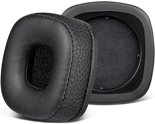 Cuscinetti di ricambio per Marshall Major 1/2/3/4/5 Bluetooth Cuscinetti neri Pelle proteica Memory foam 1 paio, cuffie marshall, marshall cuffie, marshall major 4