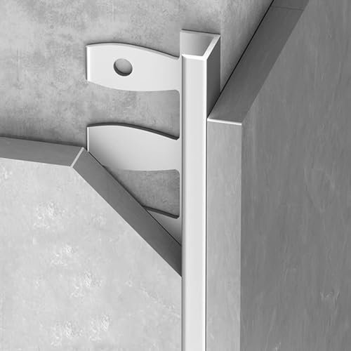 WJYWX Treppenkantenprofil Einfassprofil Biegbar, C-Form Abschlussprofil, Länge:90cm*3 Stück Metallprofil Stufenkantenprofil Für Laminat, Parkett Und Fliesen(Matte Silver,10.5mmx0.9m)