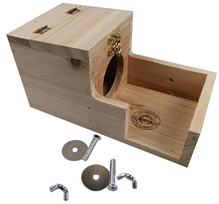 FONDOTIN 1 Satz Holz Hamsterhaus mit Kletterleiter Kreatives Offenes Design für Kleine Haustiere Sicher und Langlebig für Hamster und Mäuse