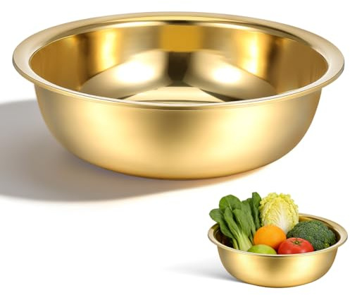 Operitacx Baignoire en acier inoxydable et épaissie pour lavage des légumes, bain de pieds et lavage du visage pour usage domestique et